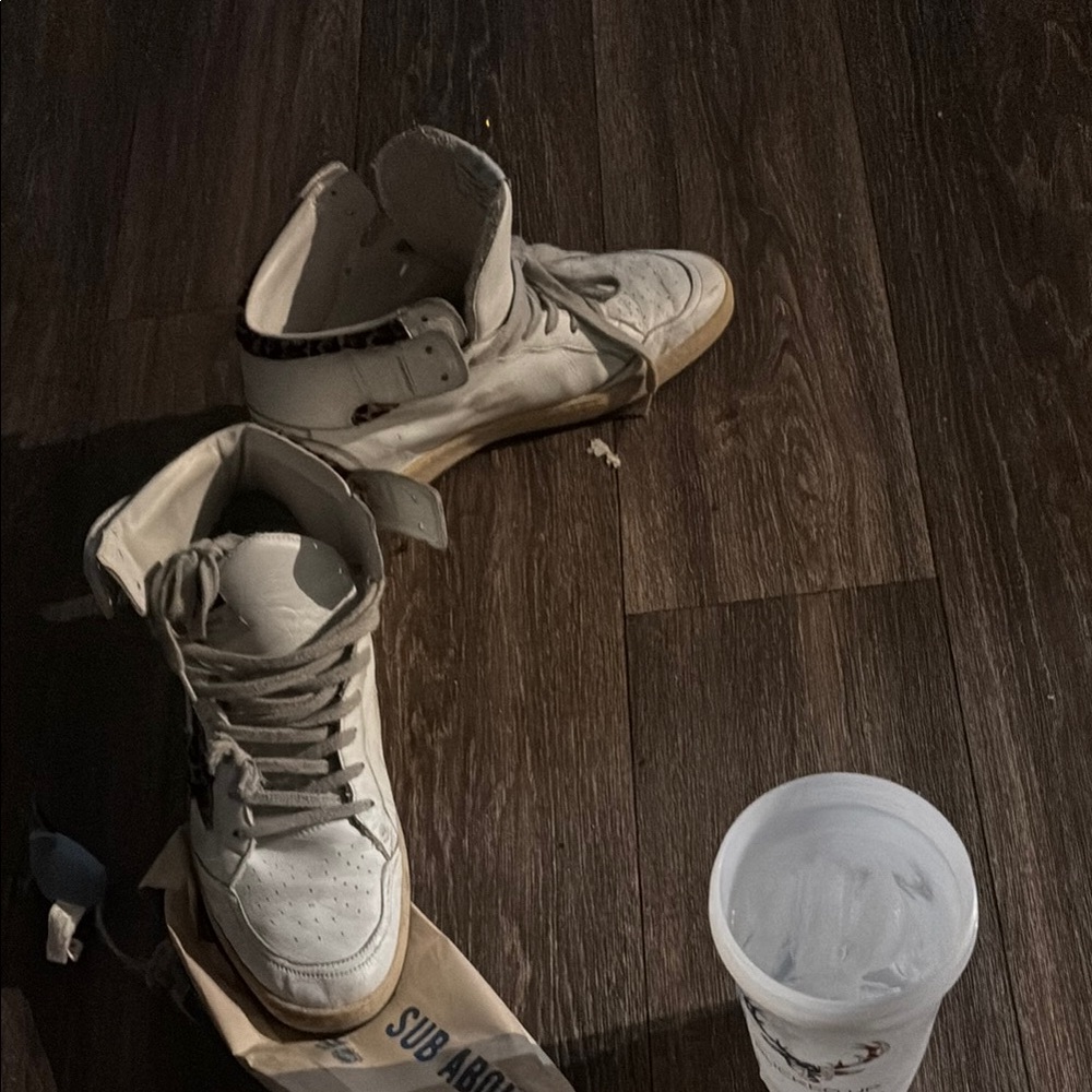 White High-Top Sneakers